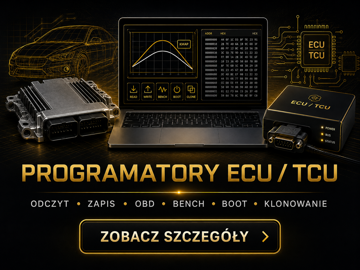 Obsługa programatorów ECU i TCU — szkolenie AutoŁapa Performance